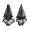 Dark Veil Lace Veils Mantilla Wedding Hair Accessories Black Lace Covering
