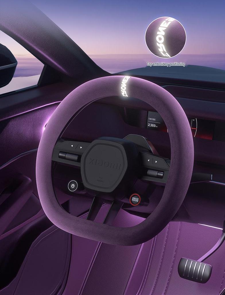 Luxury Steering Wheel Cover for Premium New Energy Vehicles: Compatible with Xiaomi SU7, Nio, Li Auto, AITO, BYD, Geely, and more.