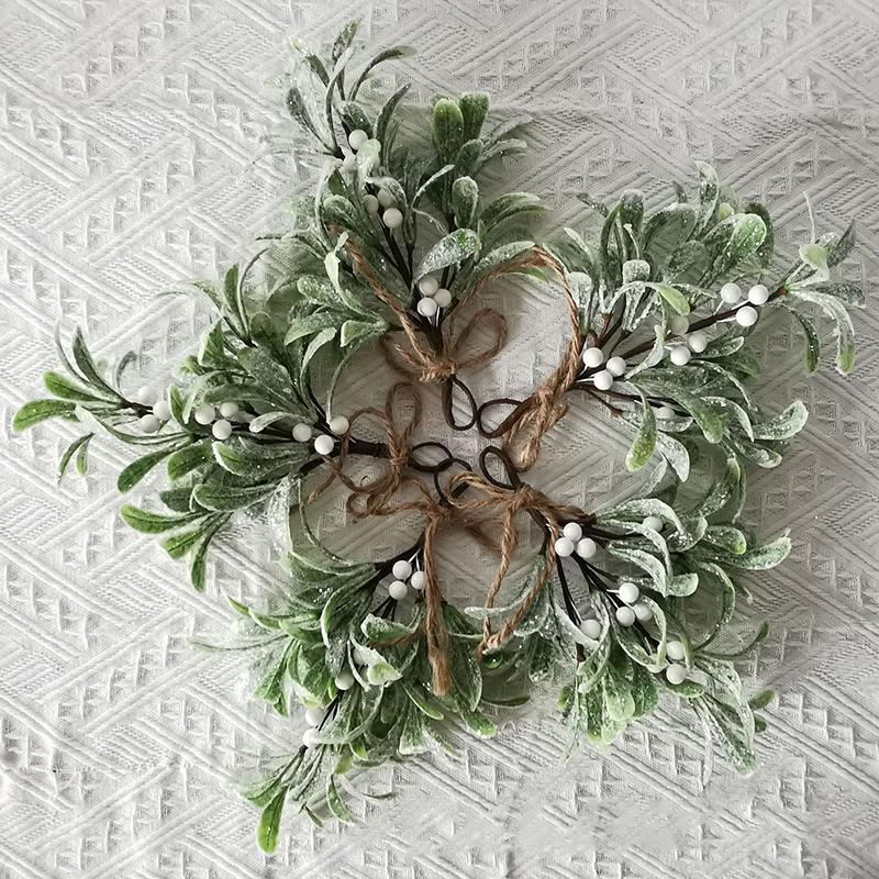 1pc Artificial Flower Hanging Christmas Greenery Floral Stems Garland Reliable Sturdy Xmas Ornament Bouquet Party Supply