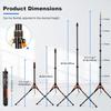 Extendable Travel Light Stand 7.2ft 2.2m Sturdy Aluminum Alloy Light Weight Adjustable Portable Tripod with Carry Bag for Photo