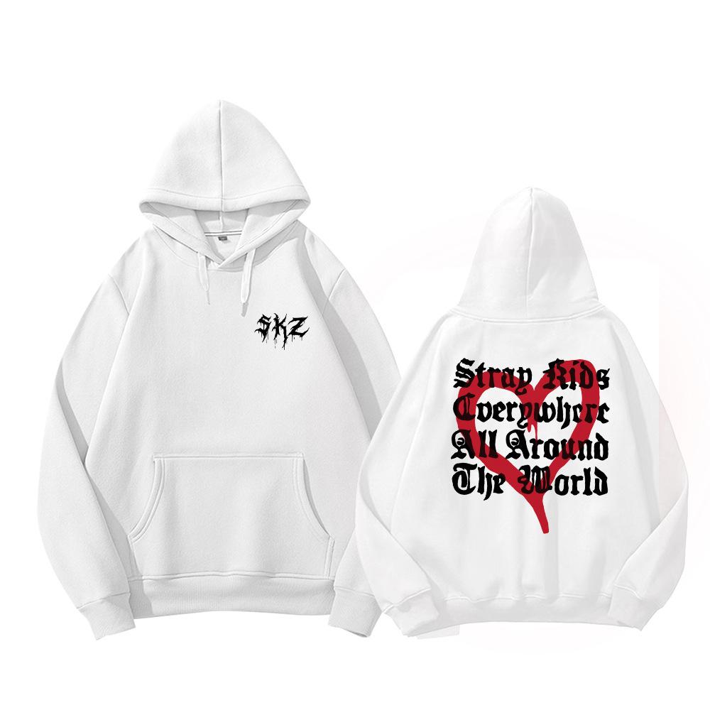 Stray Kids ATE Album Hoodie - Unisex beidseitiger Grafik-Pullover mit Mitgliederunterschriften & Kängurutasche, Frühling Herbst Fandom Merchandise