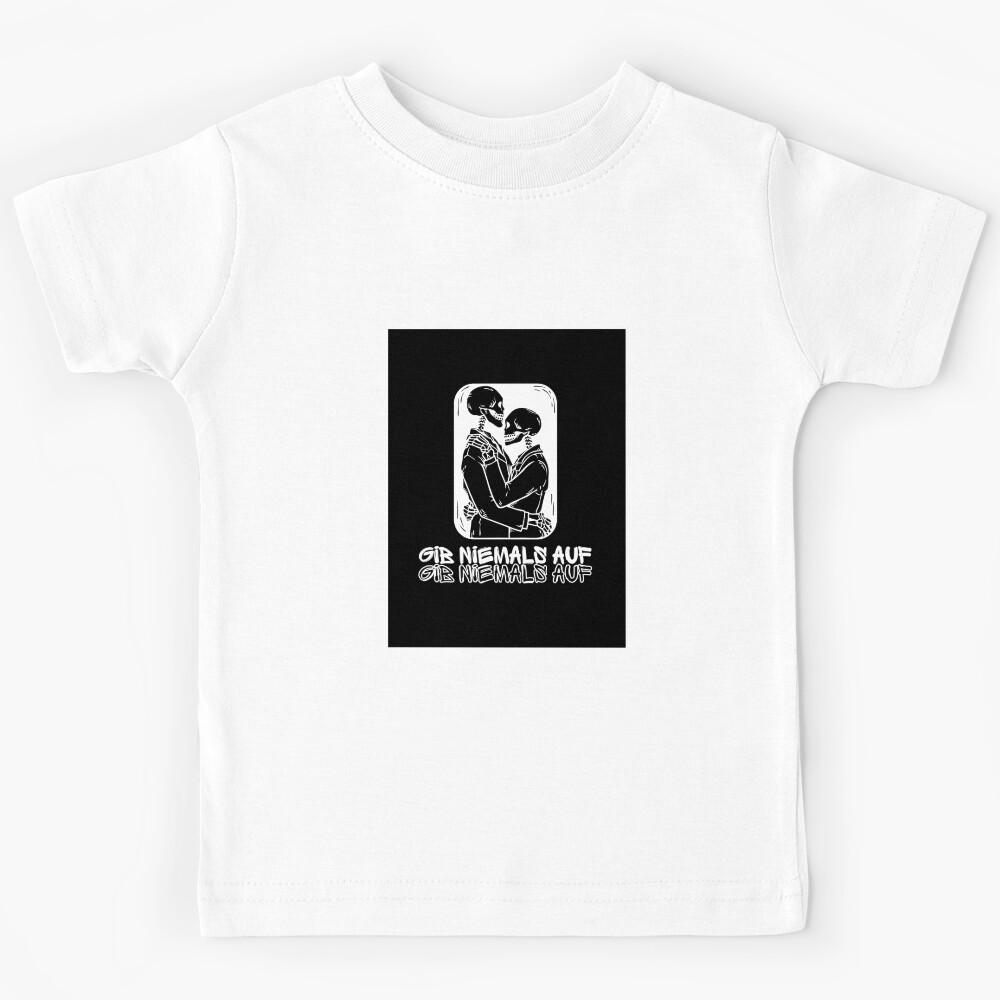 Gib niemals auf - Never Give Up, Motivational German Quote Kids T-Shirt 150