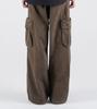 Beoteunseoul Minimal Wide Cargo Cotton Pants (Brown)