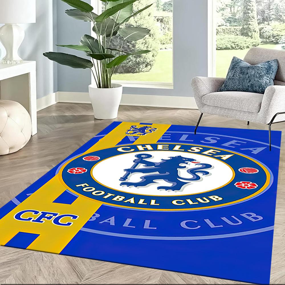 Love Chelsea Football Club Logo Square Rugs Are a Great Choice for Living Rooms, Bedrooms, Home Décor, and As Gifts.