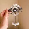 1 piece of elegant valley lily new Chinese style hair clip with formal tassel charming high-end knot clip
