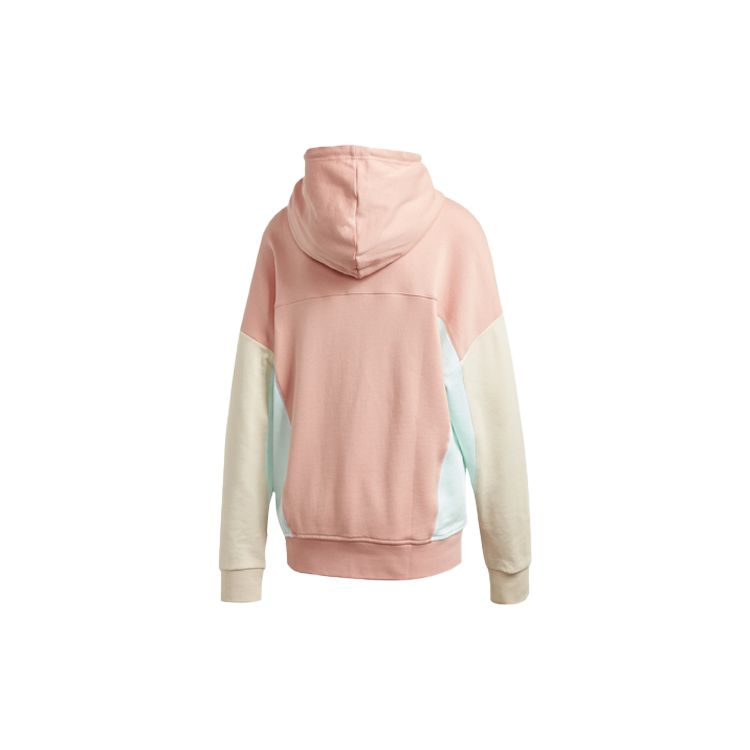 Adidas Casual Sport Color Block Pullover Hoodie Women Hoodies Light-Pink GD3076