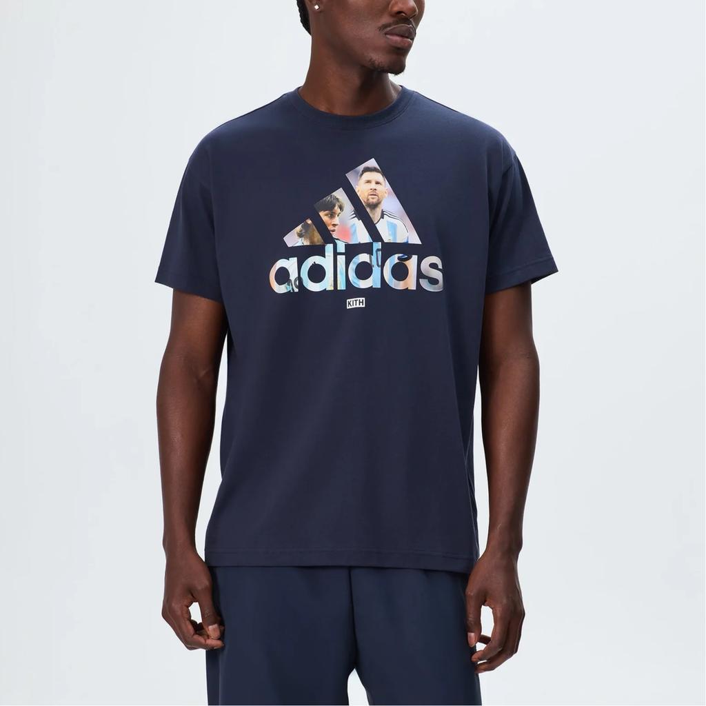 Kith X Messi For Adidas Graphic Tee Night Navy Men Tops Blue ADKU4266