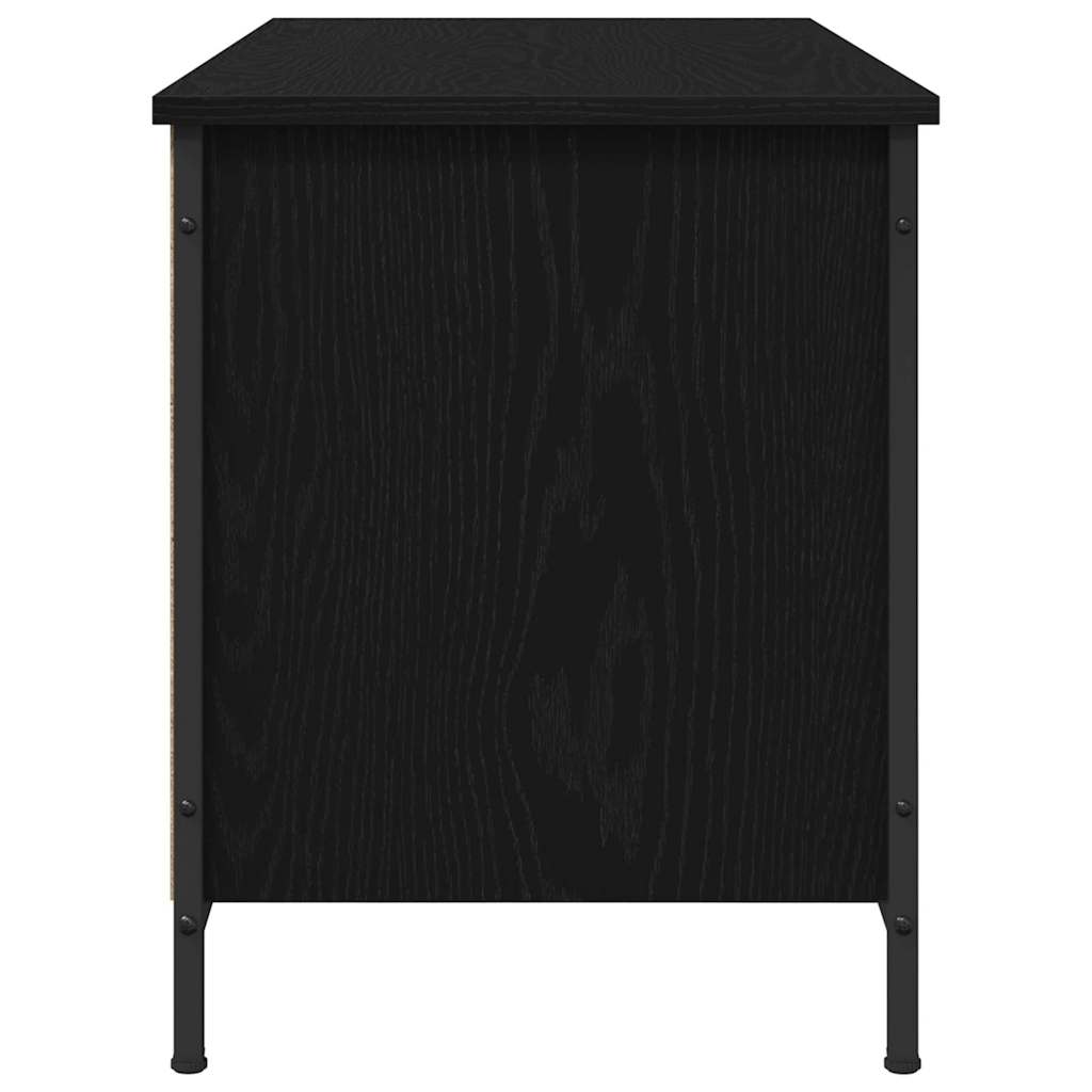 TV Stand in Black Oak Effect 100 x 40 x 50 cm Particleboard