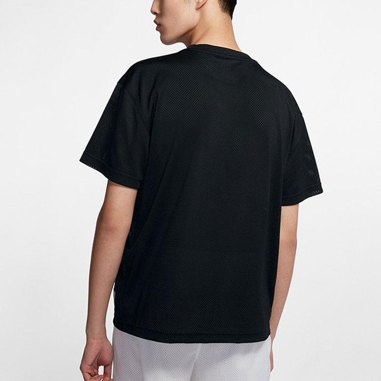 Jordan 23 Print Mesh Short Sleeve T-Shirt Men Tops Black AV0117-010