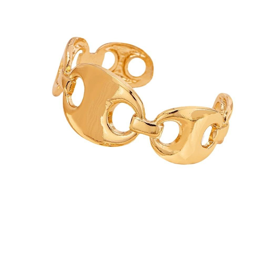 Fashion Trend Ring Bracelet Set Personality Simple Electroplated Set Women Punk Jewelry Accessories