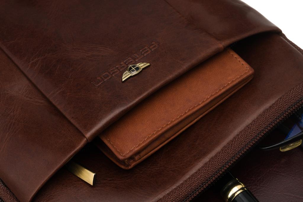 PTN M22-TUM-0444 Brown Leather Bag