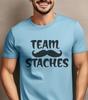 Team Staches Gender Reveal Adult Softstyle Shirt | Birth Announcement Tee | Birth Announcement T-Shirt | Gender Reveal Shirt