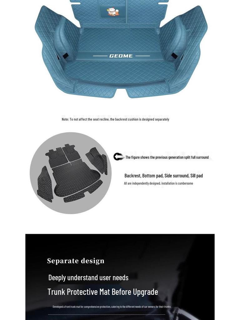 Geely Vision Trunk Mat Set: Surround Vision Front & Rear Interior Accessories