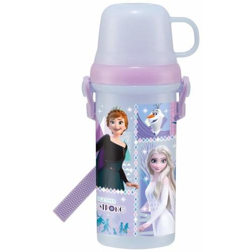 Skater Children's Plastic Water Bottle with Cup, Disney Frozen Design, 480ml, Girls, PSB5KD