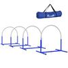 Agility Set for Dogs, Dog Training, 4 Arches, for Beginners, with Carrying Bag, Blue+White, 88 X 64 X 95cm