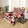 Romantic Theme Red Rose Three-Piece Quilt Cover 3D Digital Printing Bedding Set Bed Cover