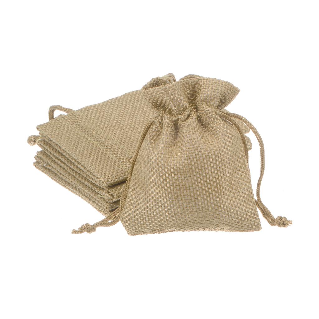 5 Stück 7x9cm Kordelzug Jutebeutel Jute Geschenk DIY Hochzeitsgastgeschenk Tasche Kleine Jutebeutel Für Verpackung Süßigkeiten Schokolade Schmuck