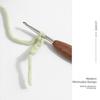 Sandalwood Handle Crochet Hook Handmade Crafts Stainless Steel Crochet Hook  Doll Weaving Tool