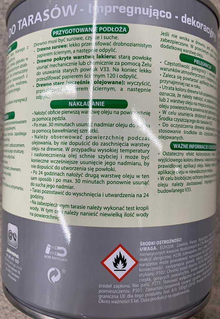 Colorless protective wood oil 075l