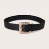 Art Nouveau Belt With Oversized Buckle And Textured Pattern For Fashion Enthusiasts
