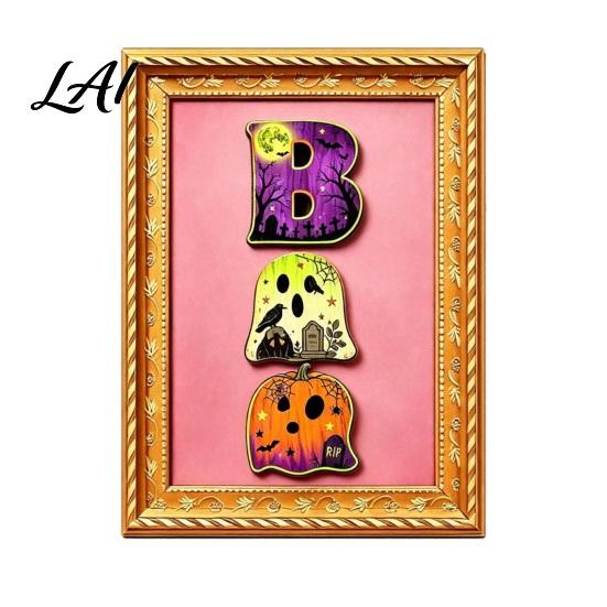Halloween Party Supplies Pumpkin Frame Refrigerator Magnet Vintage Ghost Fridge Waterproof Magnets Whiteboard Decorative Magnet for Holiday Photo