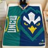 UNC Wilmington Seahawks Print Flannel Blanket High Quality Warm Comfortable Cover for All Seasons Perfect for Gifts Home Decor