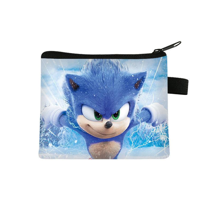 New Sonic Children's Change Bag Mini Bag Key Coin Headphone Bag Cute Cartoon Polyester Wallet