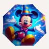 Mickey Mouse,Magic Hat Themed Automatic Opening and Closing Folding Umbrella, Reinforced 8 Ribs, Compact Travel Design, Fashionable Folding