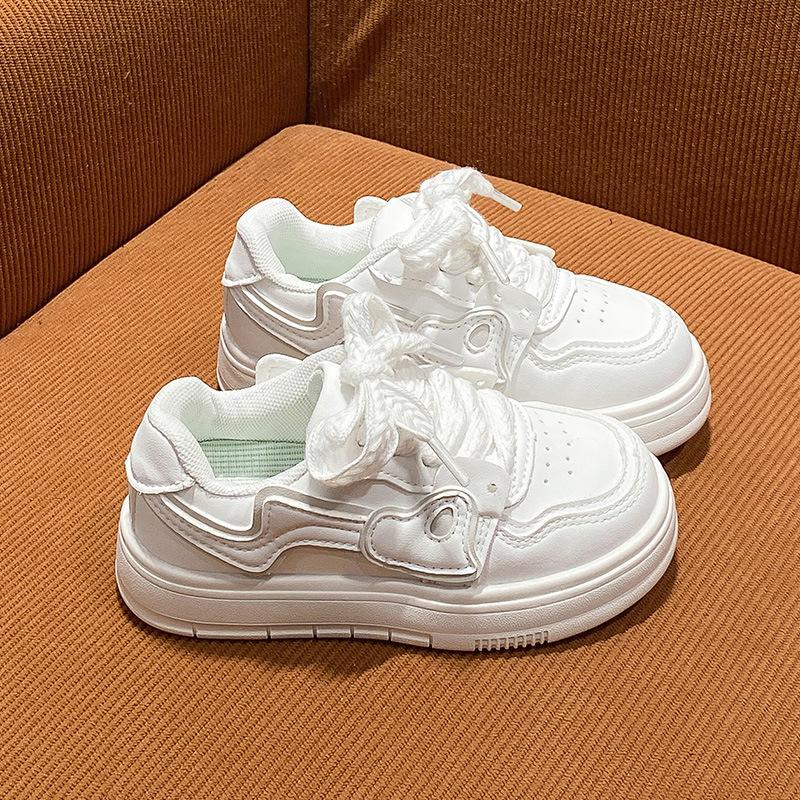 

Kids Casual Platform Sneakers White Shoes for Students Fashion Thick Sole Trendy size 26 белый