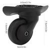 1 Pair Luggage Swivel Casters Mute Swivel Wheels Repalcement For Suitcase Black A52