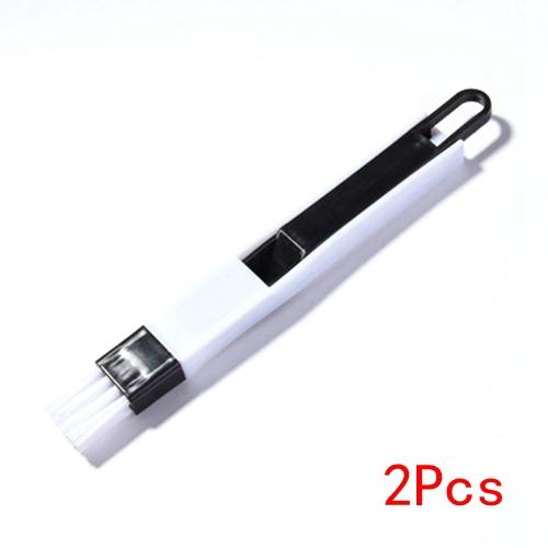 2 Pcs Window Slot Brush Groove Cleaning Brush Two-piece Crevice Brush Keyboard Brush with Dustpan Cleaning Brush