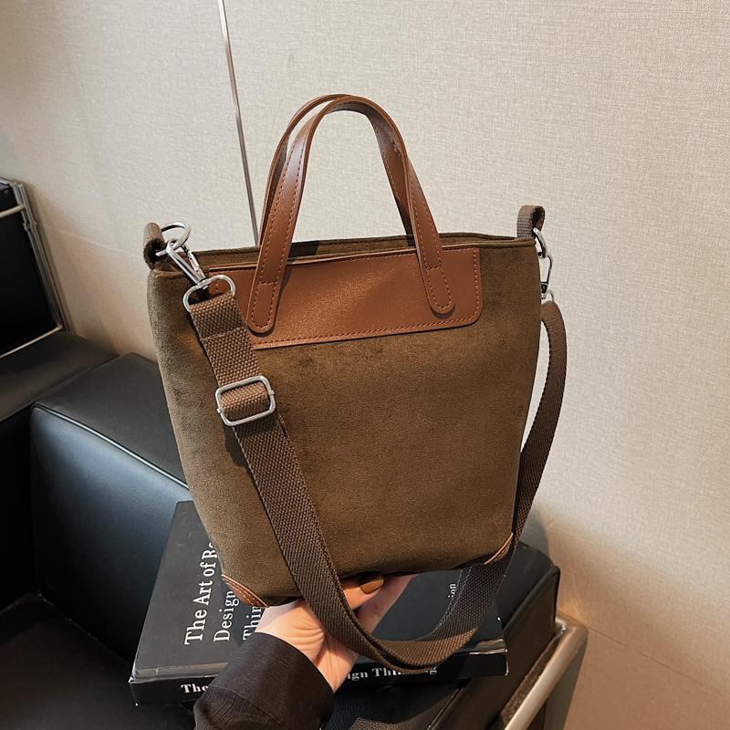 Herbst & Winter Retro Wildleder Kleine Quadratische Tasche - 2025 Neue Minimalistische Lässige Handtasche, Strukturierte Schulter- & Umhängetasche Trendig