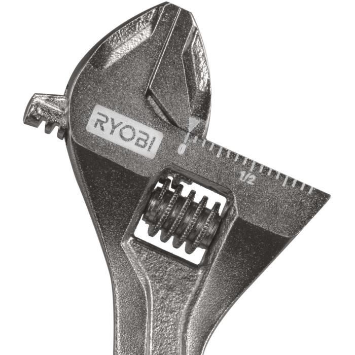 Adjustable Wrench - Ryobi - 160 Mm, Jaw 24 Cm
