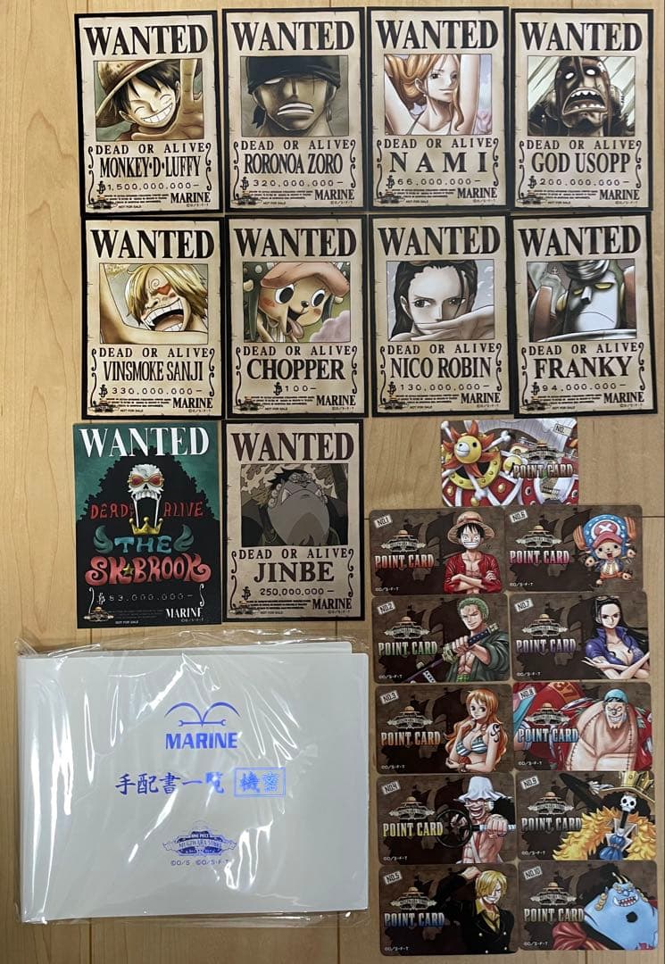 [USED] One Piece Straw Hat Store Purchase Bonus: Wanted Poster Bromide, Wanted Poster List Confidential File