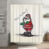 TU Weihnachtsmann Duschvorhang Festliche Feiertags-Badezimmer-Dekoration Frohe Weihnachten Muster Wasserdicht Heimtextil Geschenk