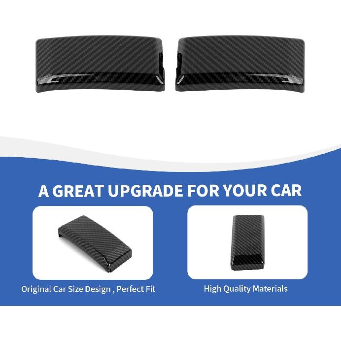 Copertura montante parabrezza Tappo terminale di montaggio portapacchi su barre portatutto Compatibile con accessori Ford Bronco 2021-2025, Fibra di carbonio