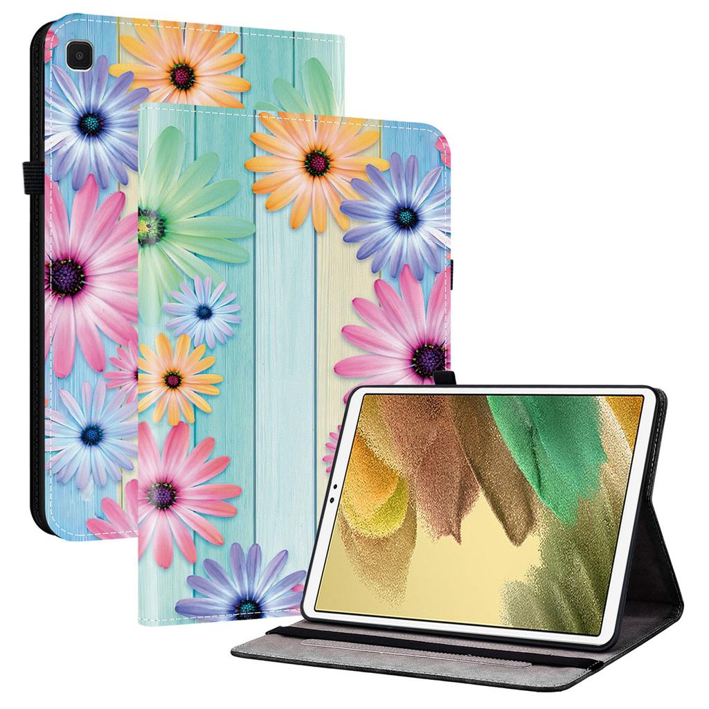 For Samsung Galaxy Tab A7 Lite 8.7-inch T220/T225 Leather Case Pattern Printed Stand Tablet Cover with Card Slots