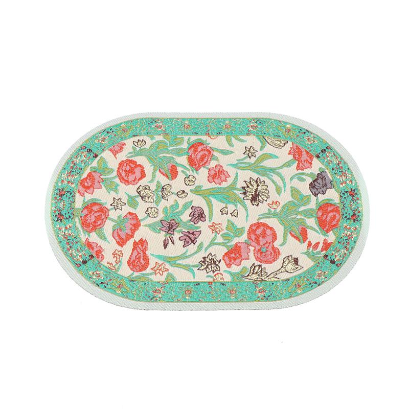 1:12 Dollhouse Miniature Round Floor Rug Cover Oval Carpet Floor Mat Model Bedroom Living Room Decor Toy Doll House Accessories