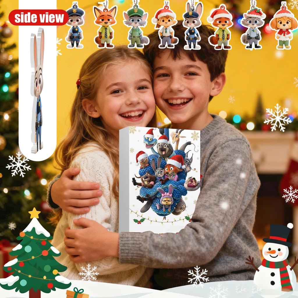 Płaskie Pudełko Samolot 2D Kalendarz Adwentowy Seria 24 szt. Odliczanie Świąt Bożego Narodzenia