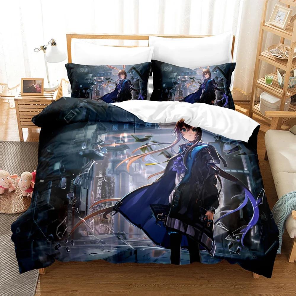 Anime Game Arknights Bedding Set Single Twin Double Queen King Cal King Size Bed Linen Set