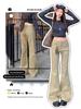 Women's Khaki Low-Waist Micro-Flare Jeans - 2025 Autumn/Winter Collection, Loose and Slimming Fit