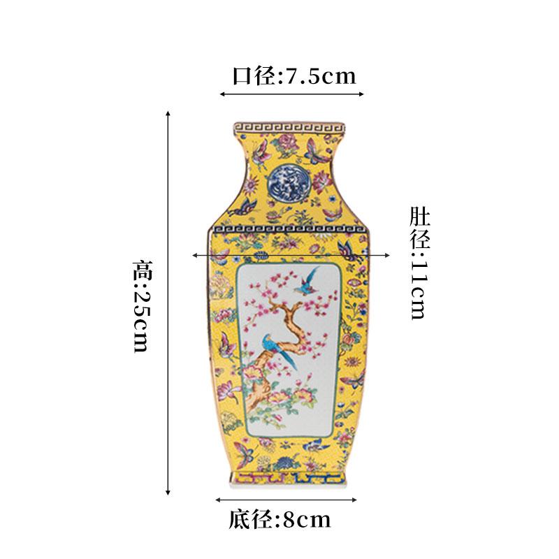 Цзиндэчжэнь Керамическая Антикварная Ваза с Эмалевой Росписью Официальной Печи Украшение Дома Фарфоровая Антикварная Декоративная Ваза