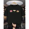European Sizes Cocktail Art Print T-Shirt, a Fashionable Trend Essential for Bar Gatherings and Parties, Perfect for Young People