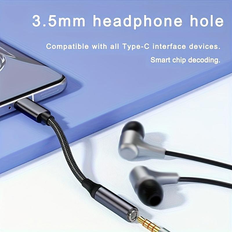 Usb Type C To 3.5Mm Aux Adapter Type-C 3 5 Jack Audio Cable Earphone Cable Converter For Phone Digital Audio Adapter Cable