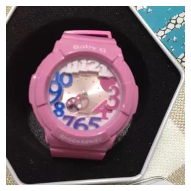 Casio CASIOBABY-G series, sweet, cute, dynamic and vibrant pink, shockproof, 100m waterproof, stopwatch calendar, quartz movement, resin BGA-131-4B3