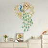 Peacock Wall Clock for Living Room Decor, Modern Luxury Wall Clock, Silent Non-Ticking Battery Operated Wall Clock(Not Included)
