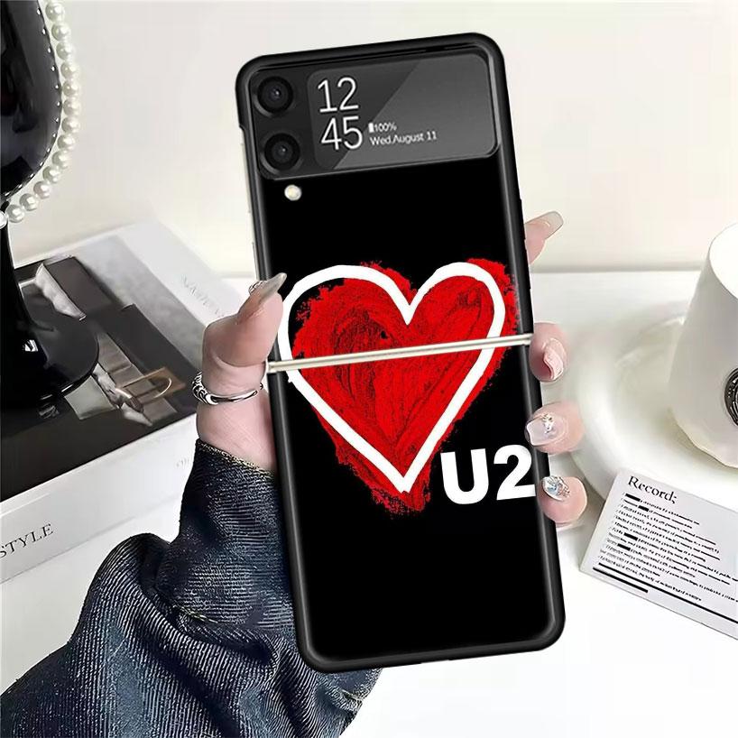 Band U-U2 Rock Cases For Samsung Galaxy Z Flip 4 5 6 7 3 Z Flip7 Flip6 Flip4 Flip5 Flip3 5G Hard Shockproof Fundas Cover