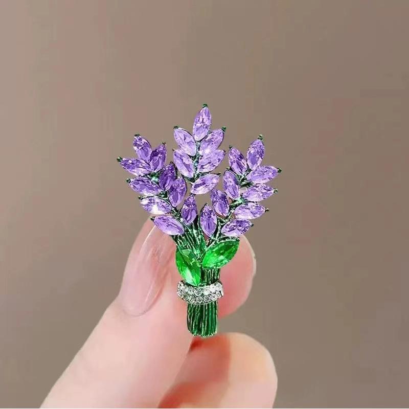 Blume Schmetterling Brosche, Modische High-End Herren- und Damen Anti-Rutsch Nadel Accessoire Geschenk