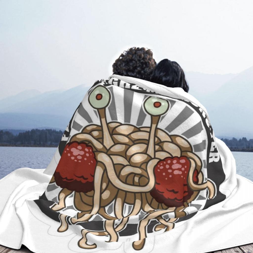 The Flying Spaghetti Monster Flying Spaghetti Monsterism Fsm Blankets Flannel Throw Blanket Bedspread For Bedroom Picnic Couch