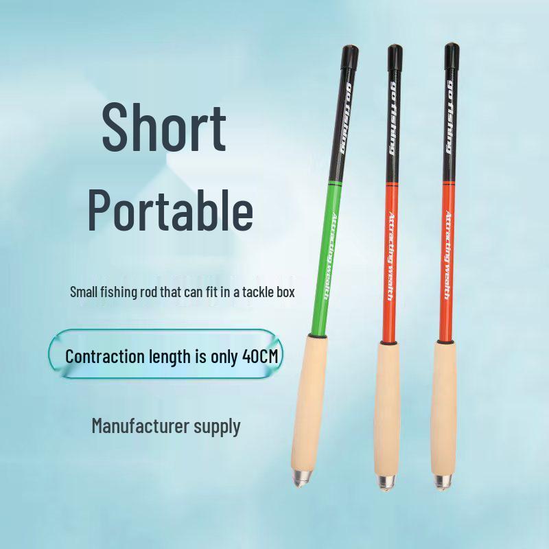 

Compact Children s Fishing Rod Set: Ultra-Short, Portable, Durable for Minnows, Chubs, Micro-Lures, Small Shrimp 1.8m
